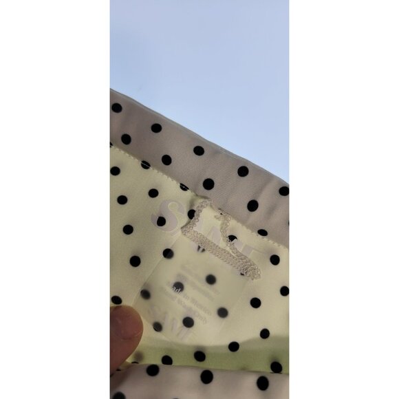 SAME Los Angeles Bottom Swim Womens Mid  Rise Polka Dots XSmall White /black - Picture 3 of 6